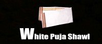 White puja shawl